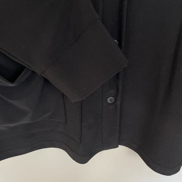 SYMPLI Cardigan Jacket Size 10 Black Slinky Knit Stretch Comfort Casual Career - Picture 7 of 13